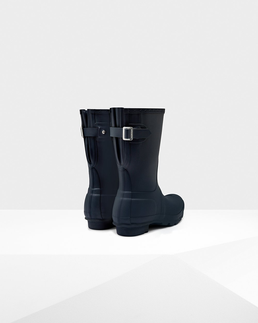 Botas de Lluvia Cortas Hunter Mujer - Original Back Adjustable - Azul Marino - VSOXYEI-41